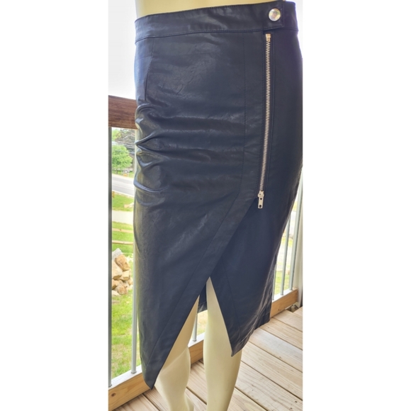 Forever 21 Faux Leather Pencil Skirt, Black, S - Picture 14 of 14